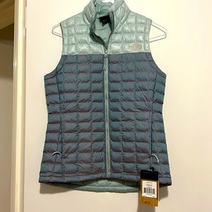 Womens Blue Iridescent North Face Vest
